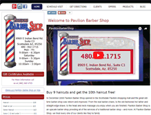 Tablet Screenshot of pavilionbarbershop.com